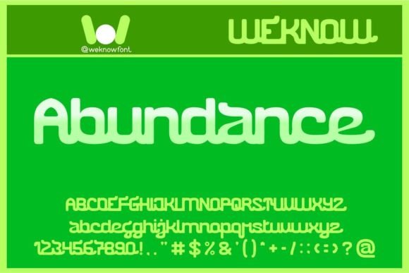 Abundance Font: Elevate Your Creative Projects