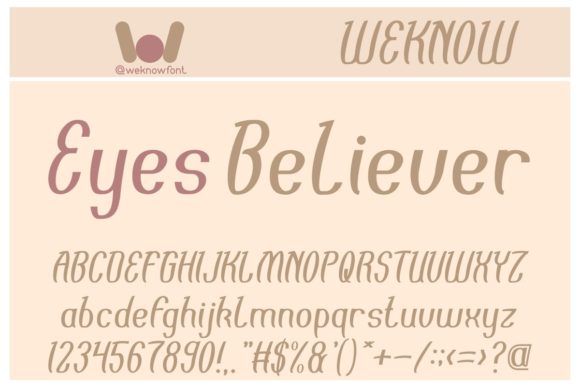 Eyes Believer: The Handwritten Font for Modern Design