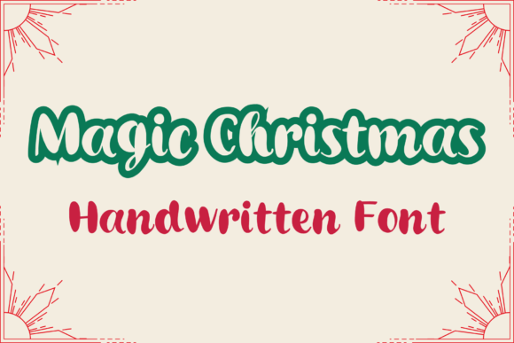 Magic Christmas: A Sweet Handwritten Display Font for Creative Projects